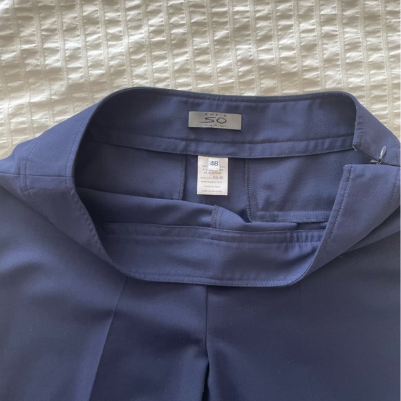 Italian Wool wide navy pants - Large - Picture 5 of 6